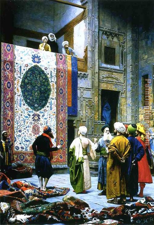 Carpet Merchant in Cairo painting - Jean-Leon Gerome Carpet Merchant in Cairo art painting
